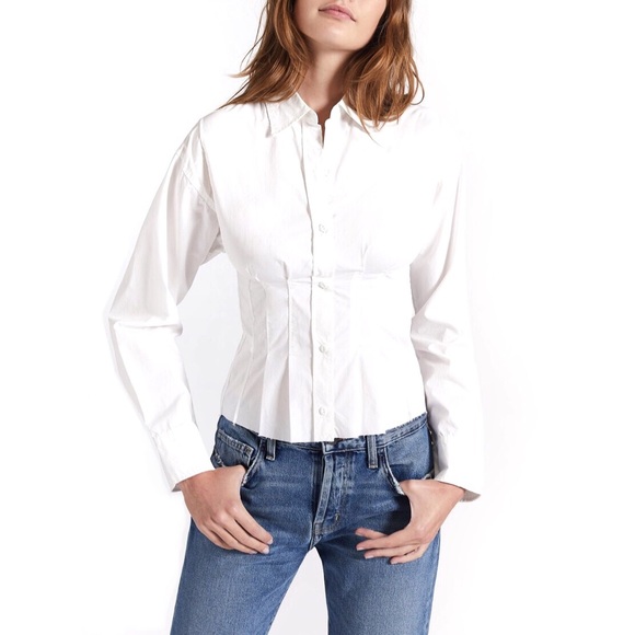 Current/Elliott Tops - CURRENT / ELLIOTT The Tella Shirt Sugar NWT